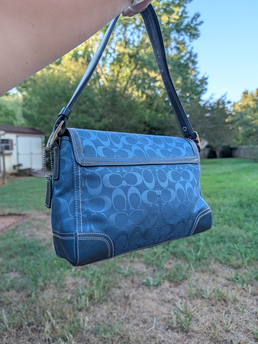 Coach Hampton Signature Flap Bag - Picture 2 of 16